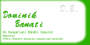 dominik banati business card